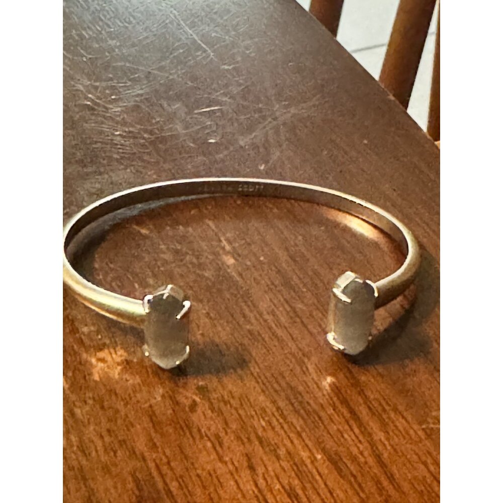 Kendra Scott Silver Cuff Bracelet With Blue Gemstones - Picture 3 of 11